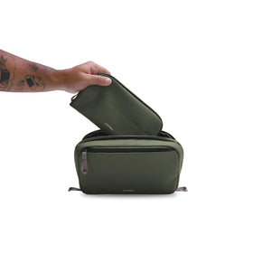 Orbitkey fold-down panel for easy access to small items during work or travel.