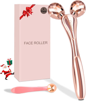 ORCLEENA 3D Face Roller in rose gold close-up for relaxing facial massage and circulation