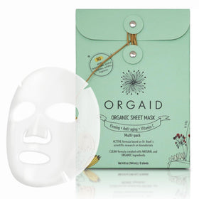 ORGAID Organic Sheet Mask anti aging pack for radiant, hydrated skin