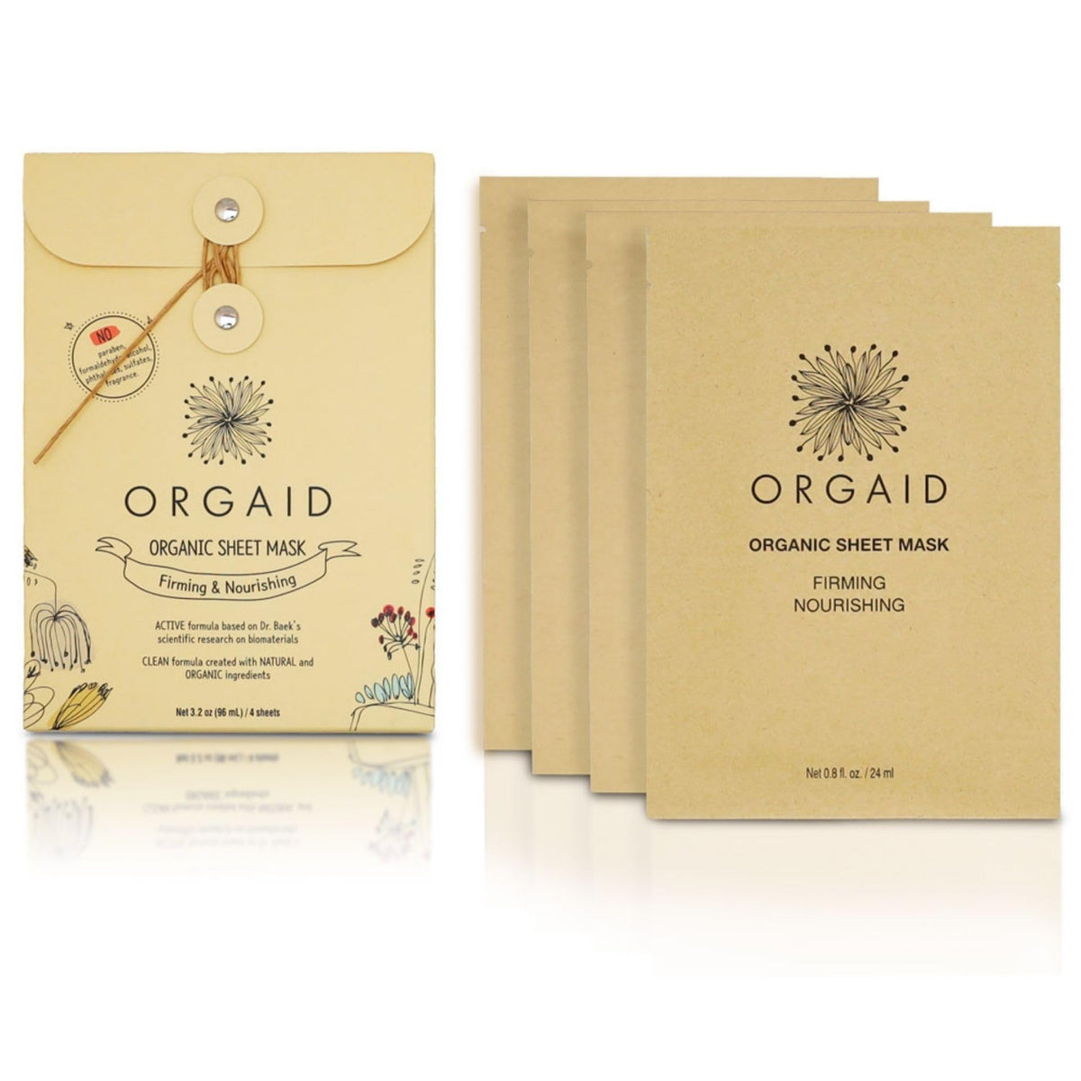 ORGAID Organic Sheet Mask essence close-up showing hydrating formula