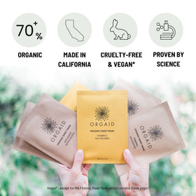 ORGAID Organic Sheet Mask vitamin C pack brightens skin