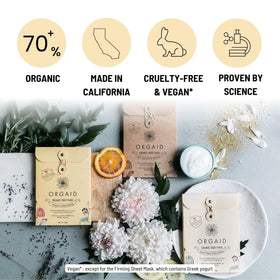 ORGAID Sheet Mask application on the face for daily routine