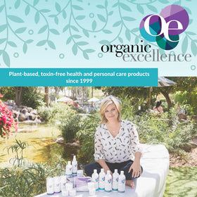 Organic Excellence cruelty-free seal reinforces ethical sourcing and compassionate brand values.