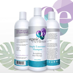 Organic Excellence shampoo foam closeup demonstrates rich lather from natural botanicals.