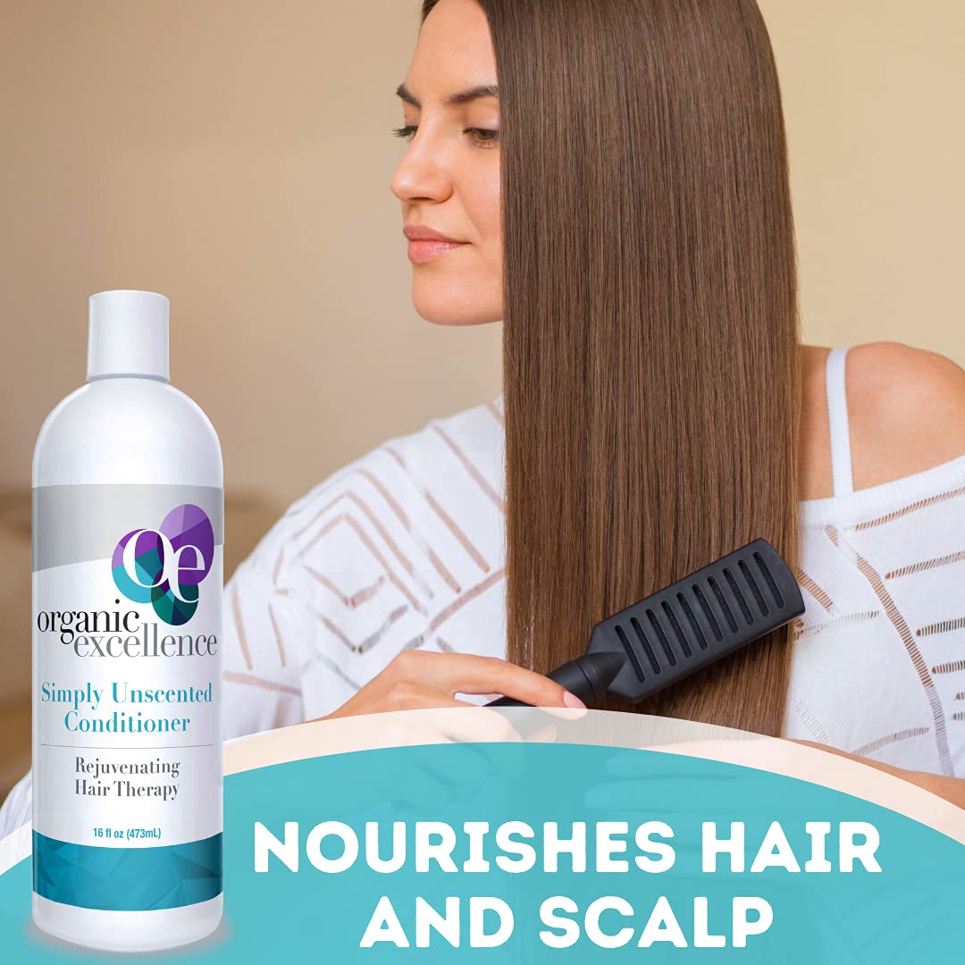 Organic Excellence family-use conditioner with unscented formula for all hair types