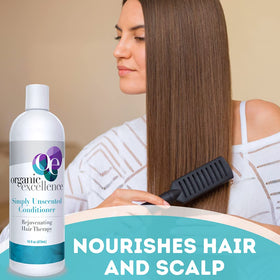 Organic Excellence family-use conditioner with unscented formula for all hair types