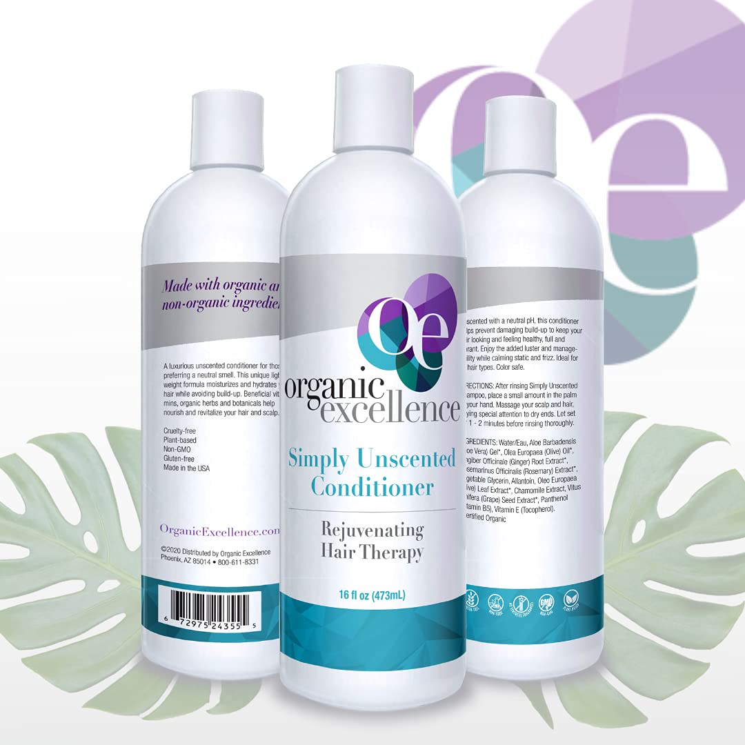 Organic Excellence ingredients scene featuring herbs and oils for nourished scalp health