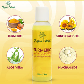 Organic Extract Turmeric Face Wash applied on skin shows clean feel and refreshed look.