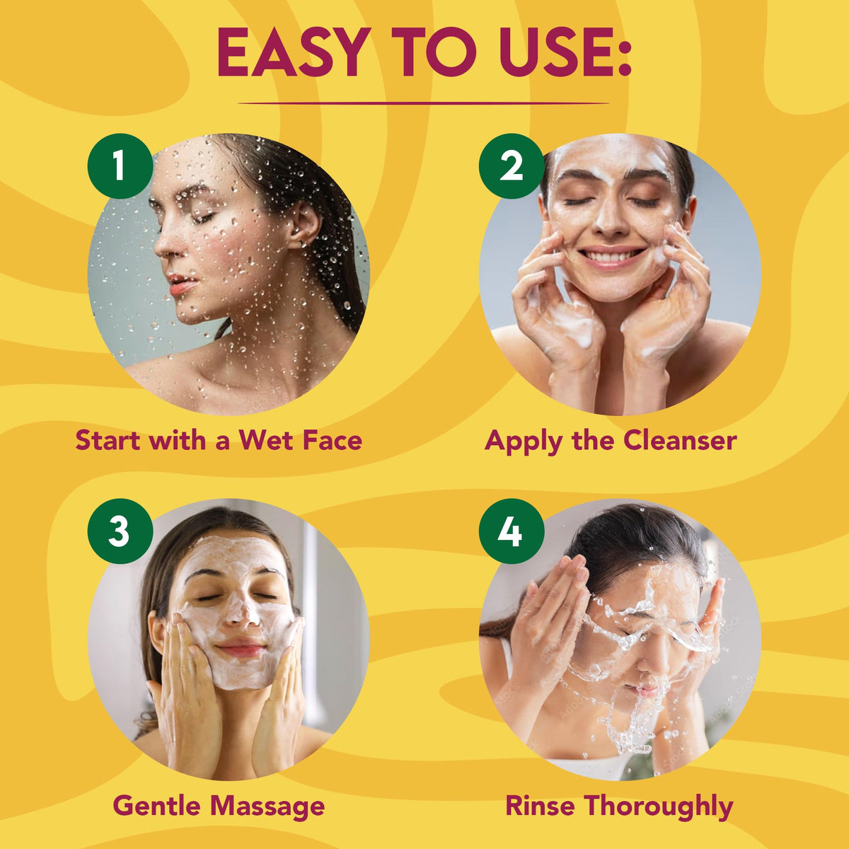 Organic Extract Turmeric Face Wash four-ounce bottle ready for daily use in a skincare routine.