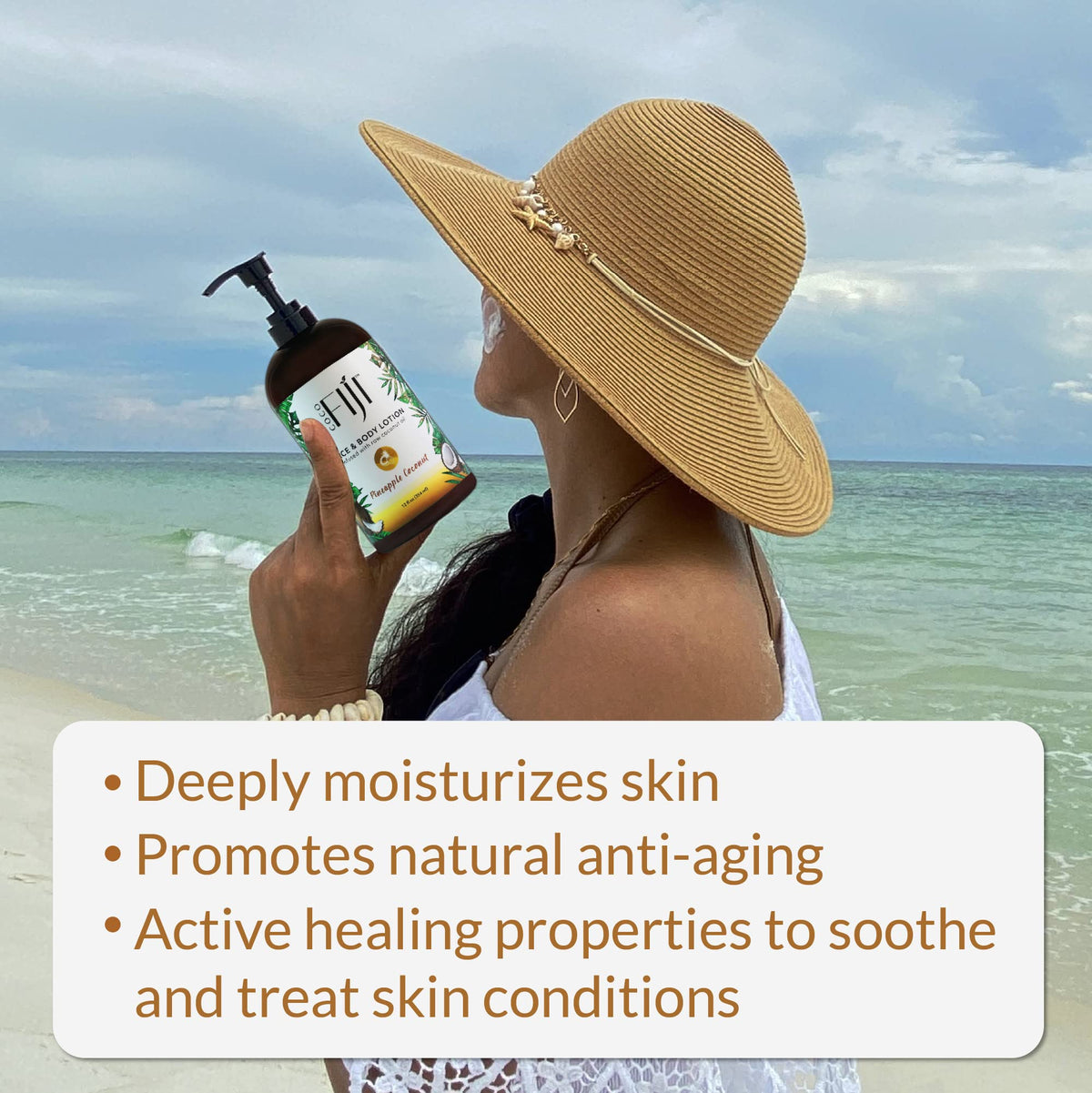 Coco Fiji application on arm demonstrating easy, quick absorption