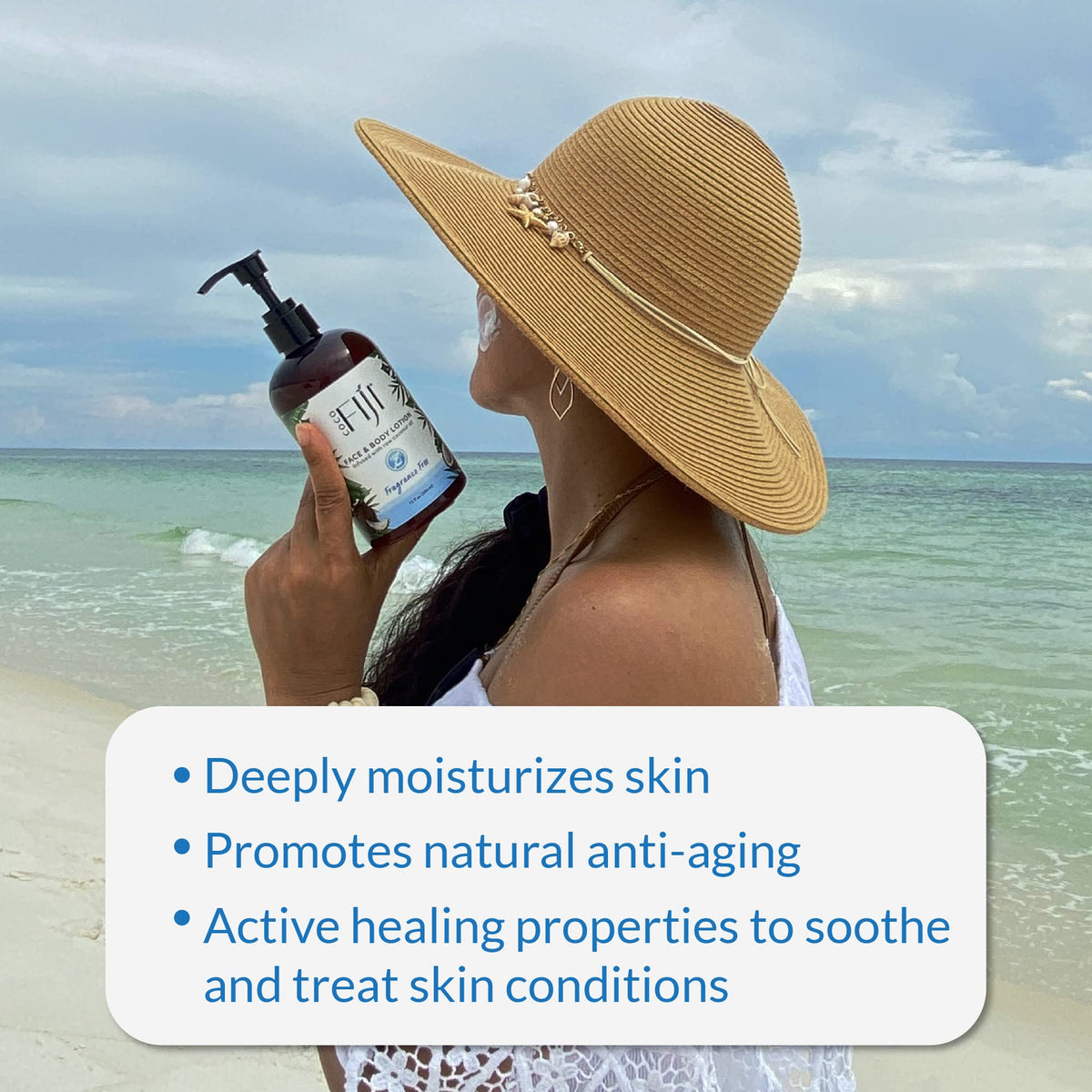 Organic coconut oil label on Coco Fiji packaging.