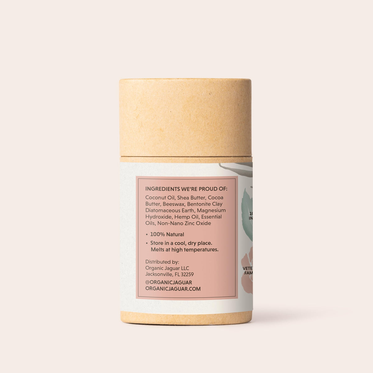 Organic Jaguar unscented stick highlighting long-lasting protection for daily wear