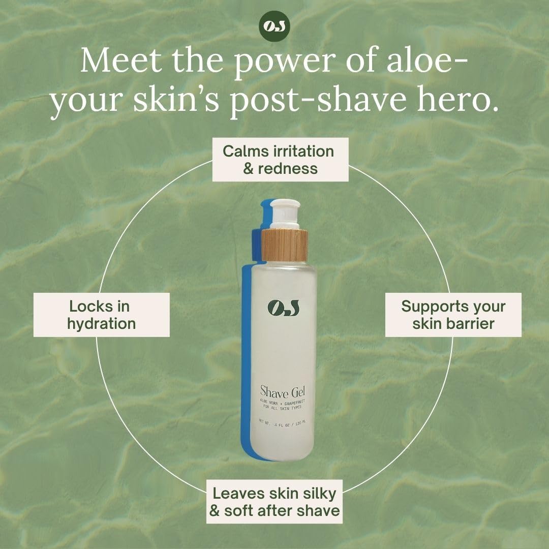 Organic Jaguar shave gel glide enables smooth razor movement.