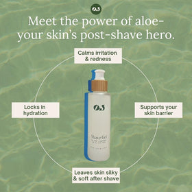 Organic Jaguar shave gel glide enables smooth razor movement.