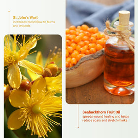 Organic Meadow Herbals Skin Healer Salve texture close-up shows rich cream.