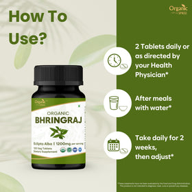 Organic Spree Bhringraj ingredients featuring premium organic Eclipta Alba.