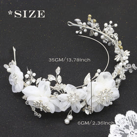 Oriamour occasion hairpiece showcases crystal sparkle and pearl detailing for special moments