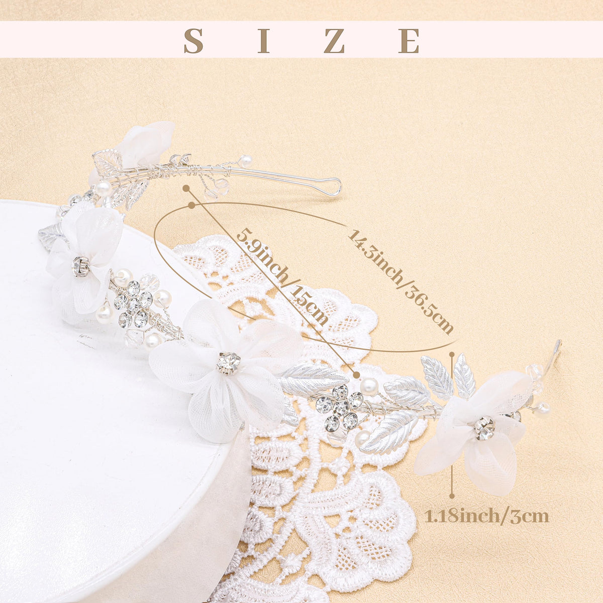 Oriamour versatile hair accessory for weddings and birthday celebrations.
