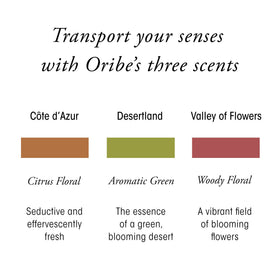 Oribe Côte d’Azur shower routine scene with rich foam and scent.