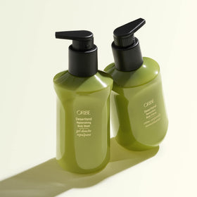 Oribe Desertland Replenishing Body Wash packaging display of premium skincare