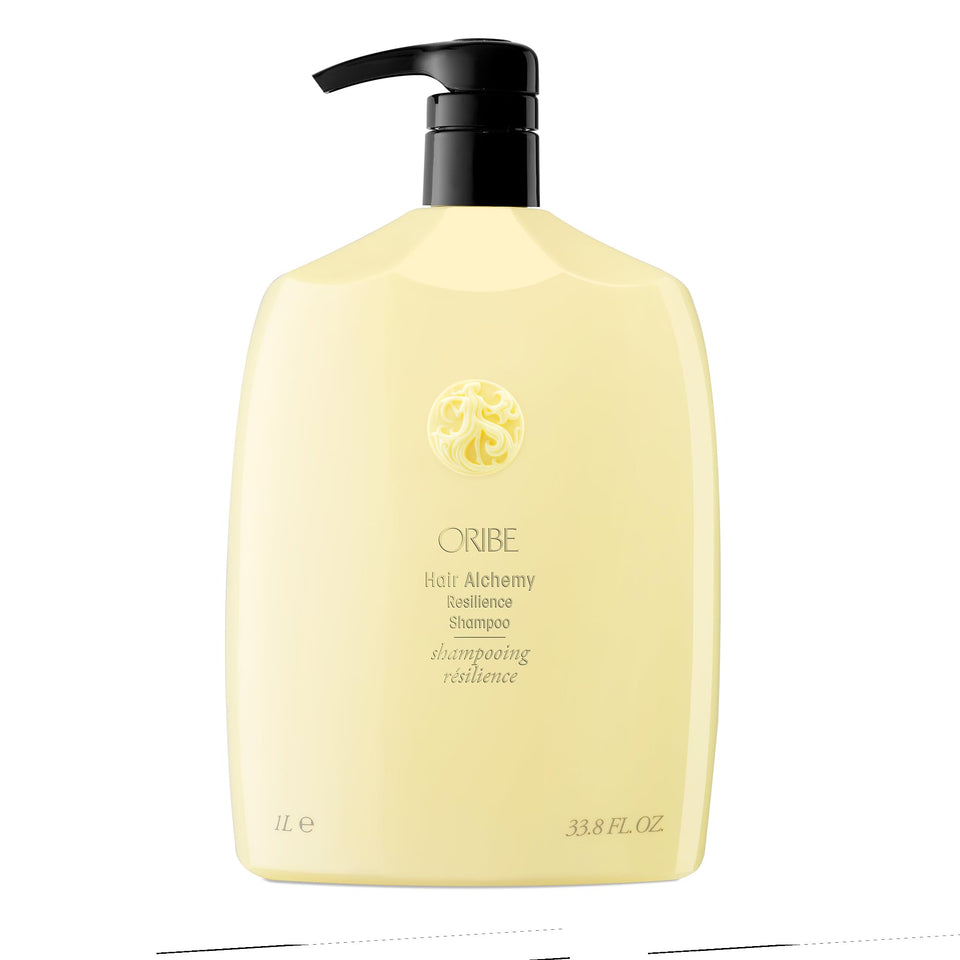 Oribe Hair Alchemy Resilience Shampoo bottle for stronger, more resistant hair.