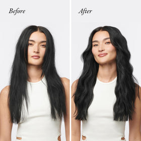Oribe Hair Alchemy Strengthening Masque texture swatch reveals buttery softness for silky strands.