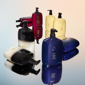 Oribe keratin-safe tag on packaging indicates compatibility