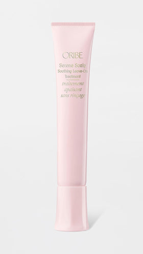 Oribe Serene Scalp cooling mint application demonstrates instant refreshing feel.