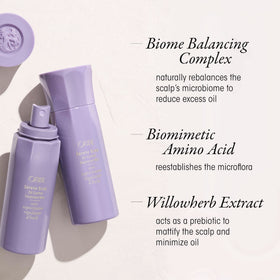 Oribe Serene Scalp Mist being applied to the scalp