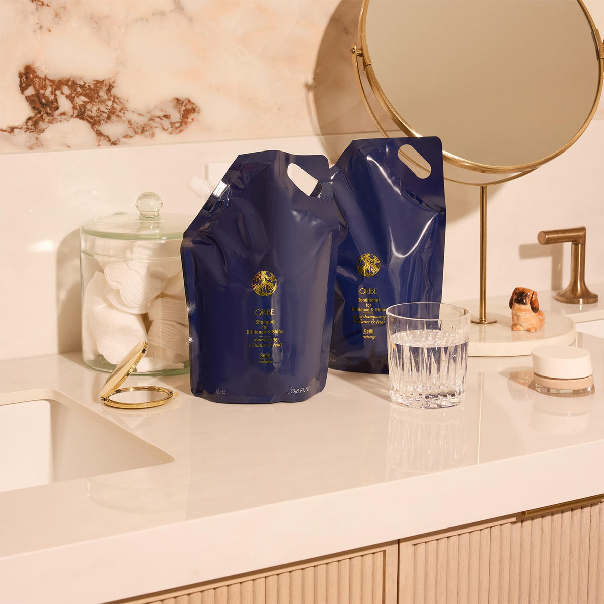 Oribe Supershine Hydrating Shampoo liter refill for lasting hydration