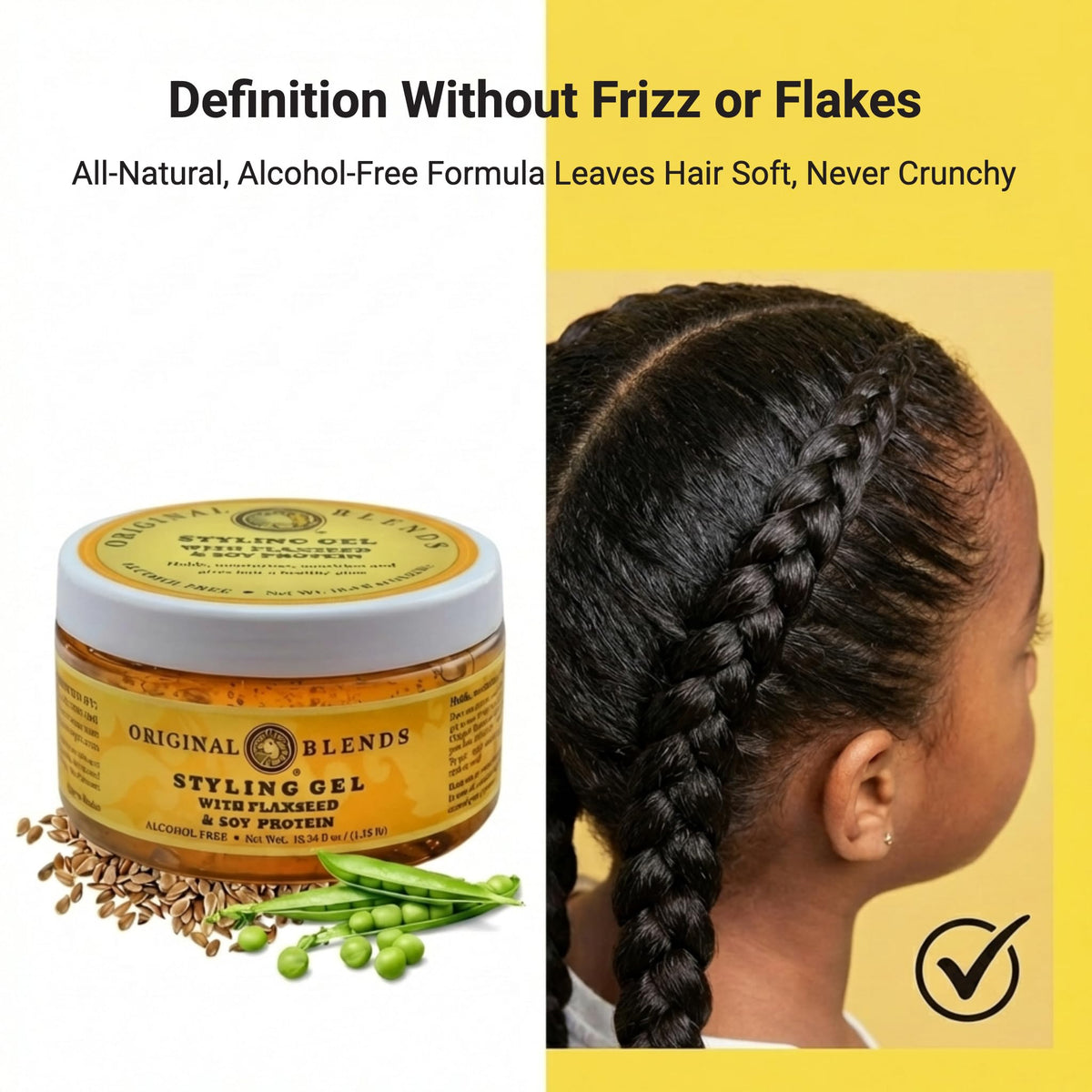 Original Blends Styling Gel reduces frizz for smooth styling