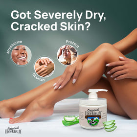 Original Udder Balm face application suggests gentle moisture for sensitive skin