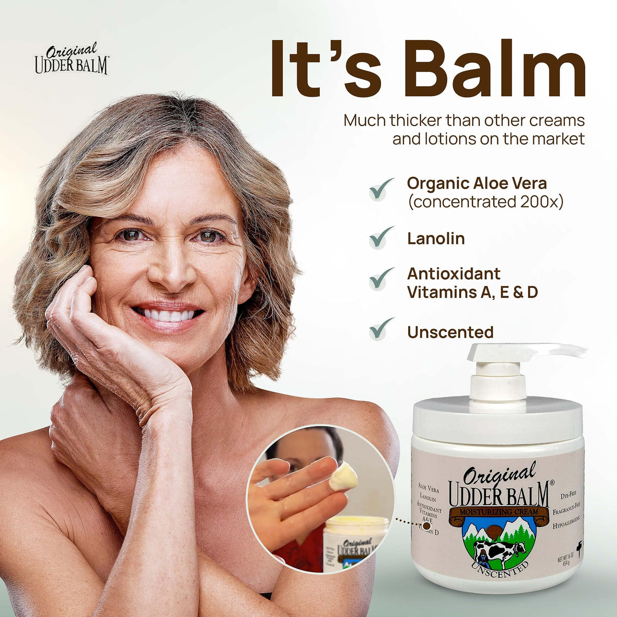 Original Udder Balm made in USA packaging reflects quality and trust