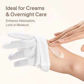 Originbuty breathable white cotton gloves for dry skin, gentle and irritation-free.
