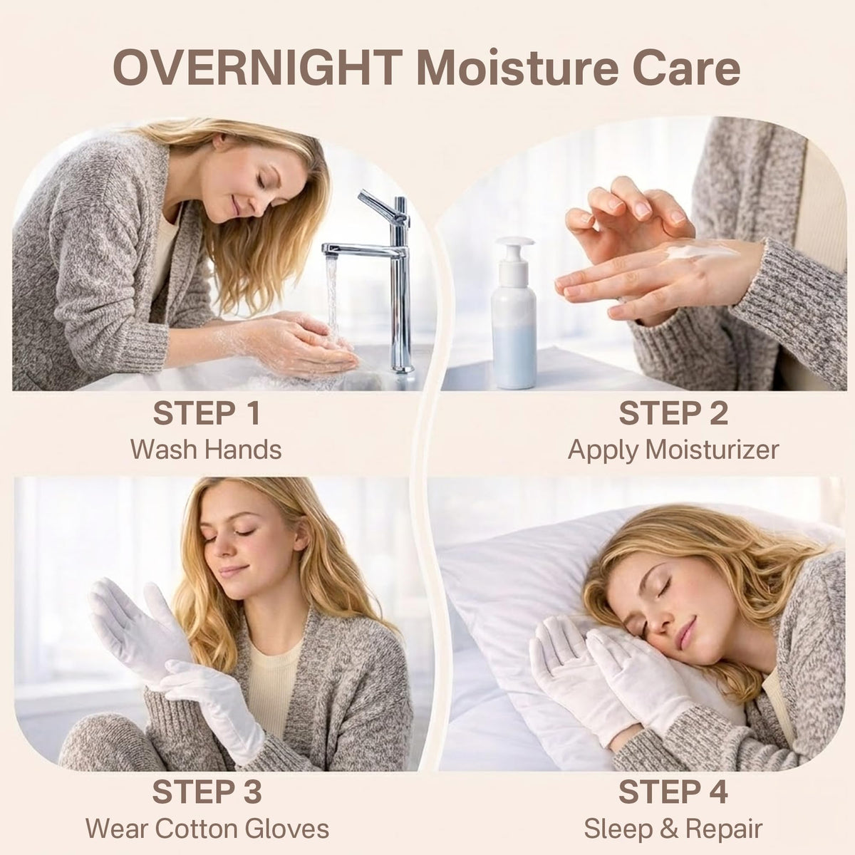 Originbuty cotton gloves provide secure fit for all-night comfort and steady wear.