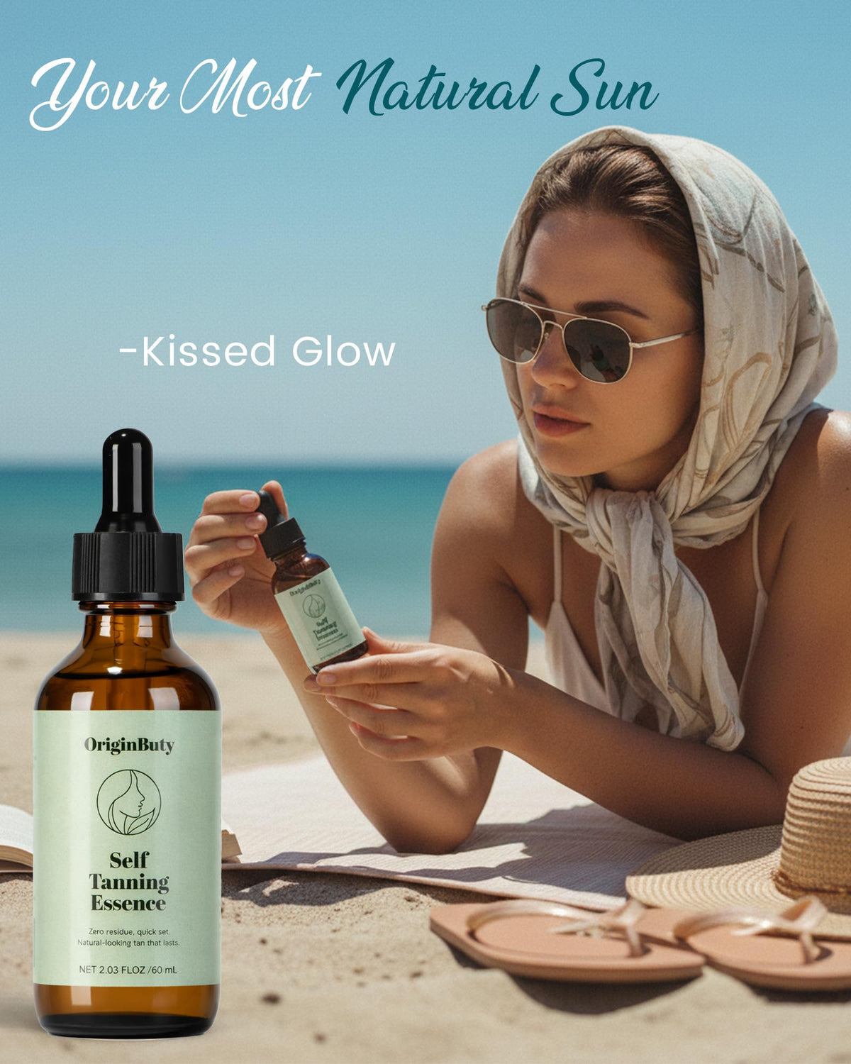 Originbuty Face Tanning Drops deliver natural bronze tone