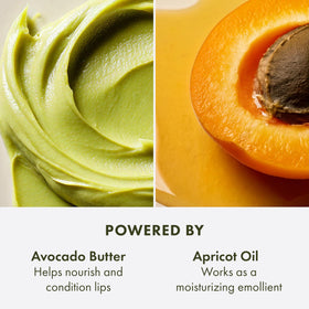 Origins Drink Up Avocado Lip Balm gloss finish on lips adds subtle shine.