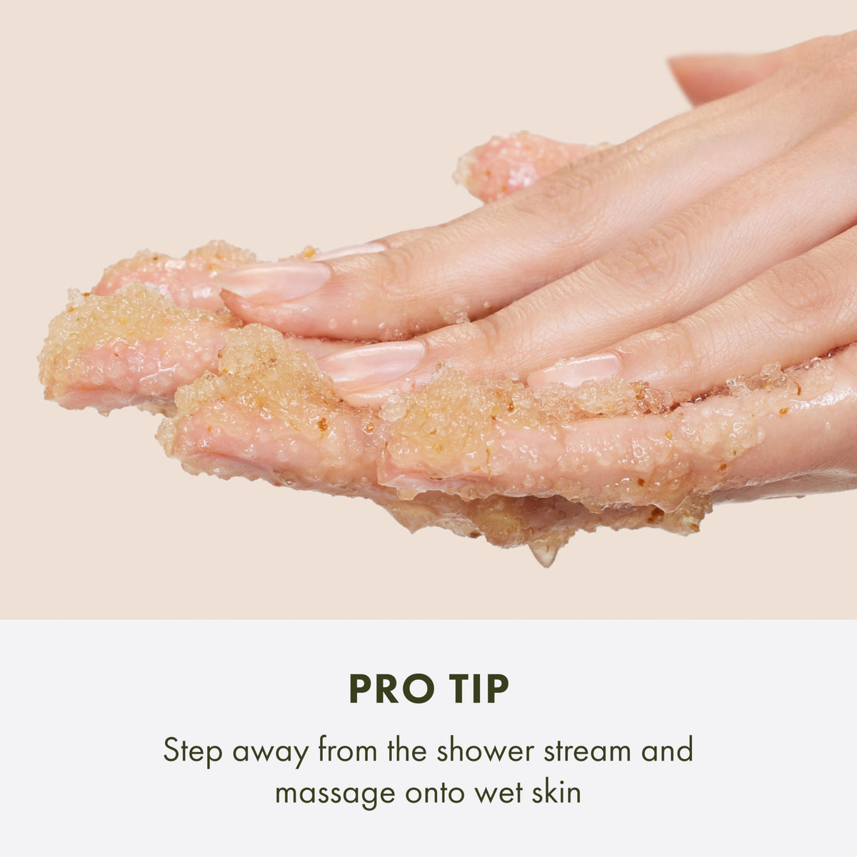 Origins Ginger Smoothing texture close-up shows exfoliation for even skin.