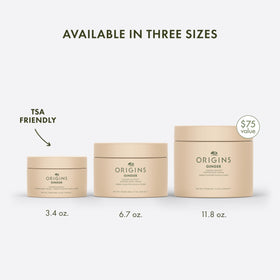 Origins Ginger Souffle Vegan label confirms plant-based formula for mindful skincare.