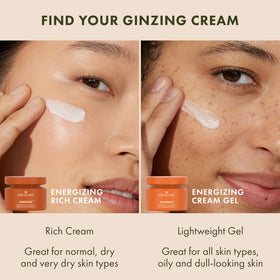 Origins GinZing Energizing Gel Cream being applied during a morning skincare routine