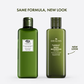 Origins Mega-Mushroom Micellar Cleanser on cotton pad removes dirt safely