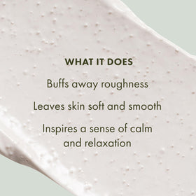 Origins Peace of Mind Scrub 6.7 oz bottle ready for shower routine.