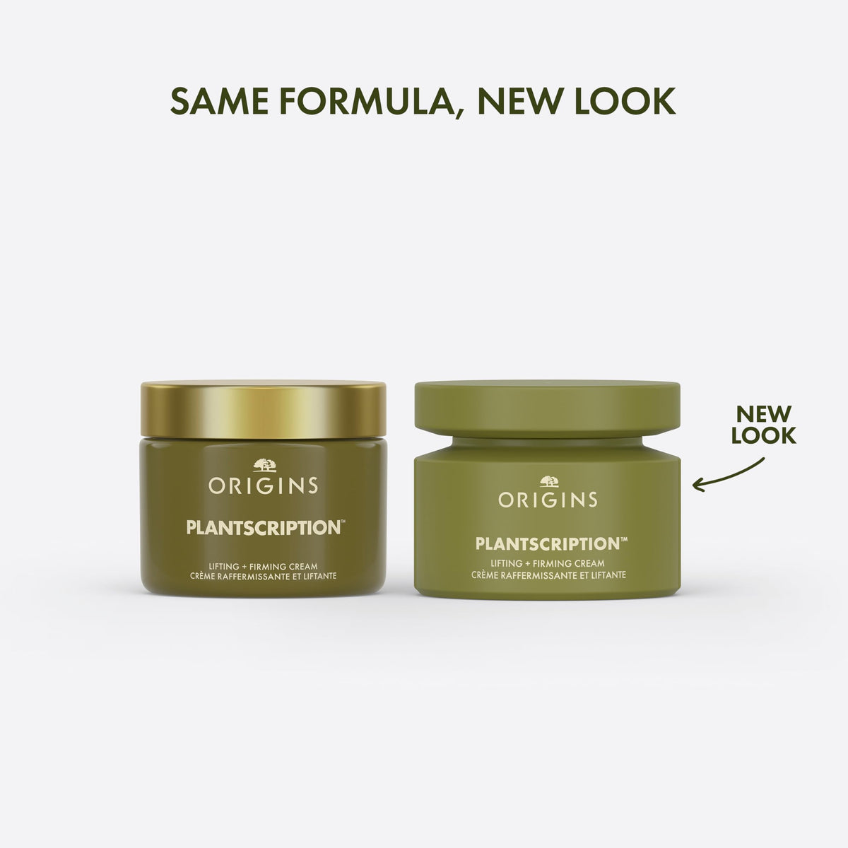Origins Plantscription peptide bottle highlighting lifting and hydrating benefits.