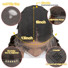 Orijodie HD swiss lace front wig with breathable cap for comfort