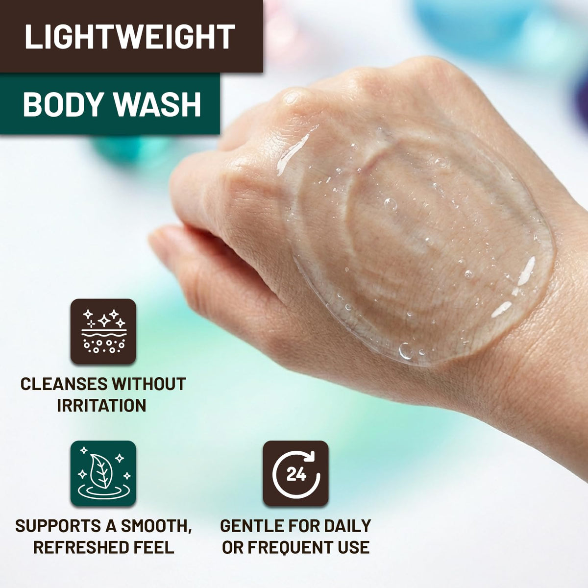 ORISO Salicylic Acid Body Wash on bathroom shelf supports regular cleansing routines.