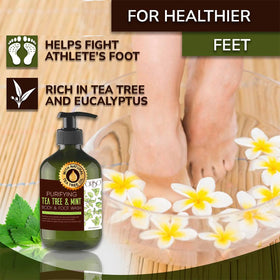 Athlete-friendly shower scene showing ORISO Tea Tree Body Wash in use.