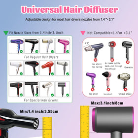 Orista Finds diffuser demonstrates universal nozzle fit across dryer brands for versatile styling.