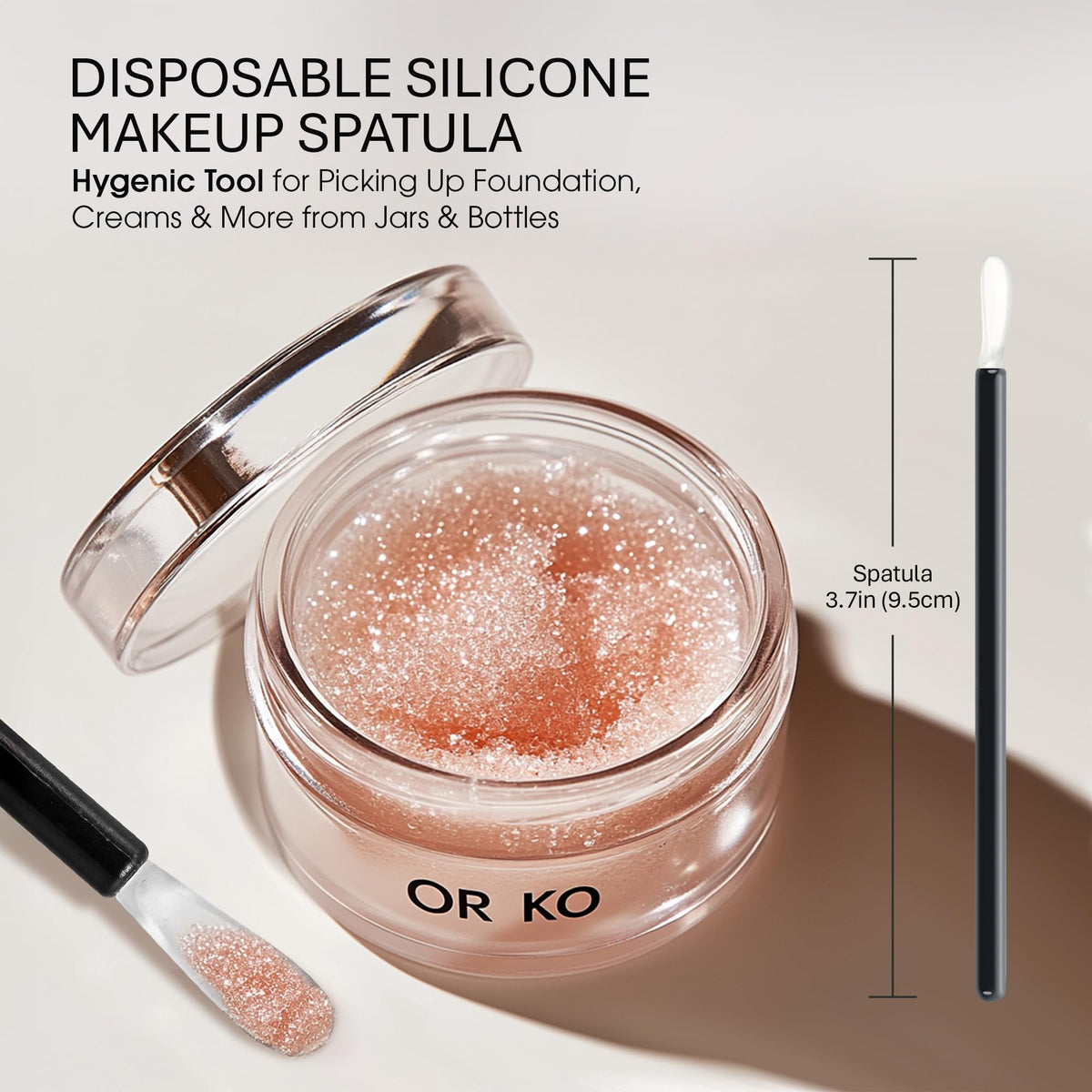 OrKo eyelash brush for clean, professional client applications.