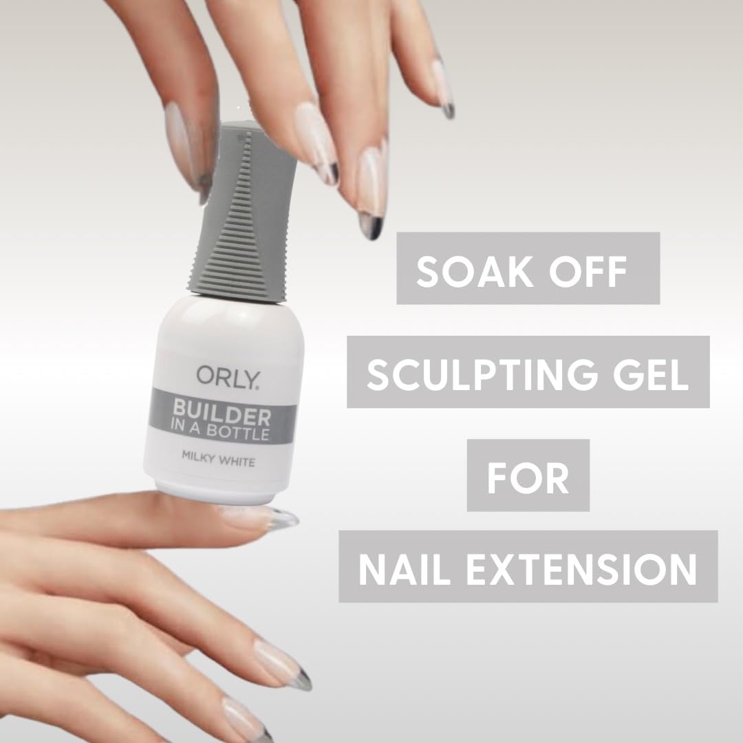 Orly GELFX Builder in a Bottle self-leveling gel in action for smooth shapes.