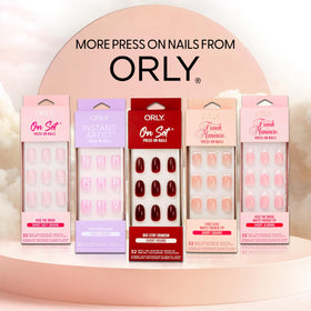 Orly press-on nails crimson red shattered glass finish for bold look